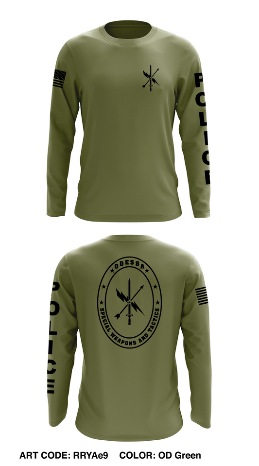 ODESSA POLICE SWAT Store 1 Core Men's LS Performance Tee - RRYAe9