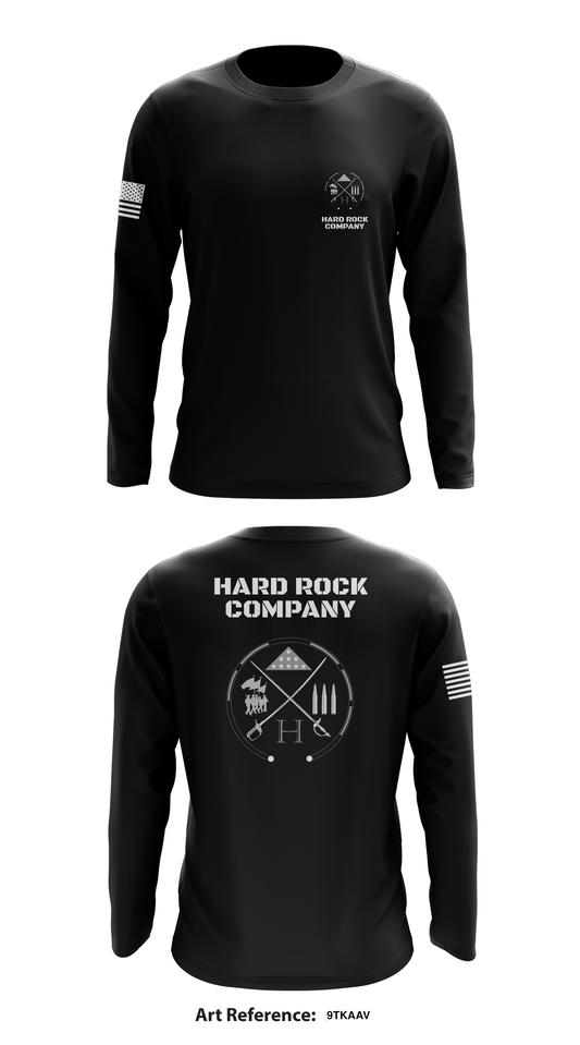 Hard Rock Company Store 1 Core Men's LS Performance Tee - 9TKaAV