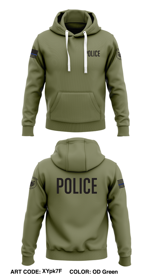 Eaton Police Department Store 1  Core Men's Hooded Performance Sweatshirt - XYpk7F