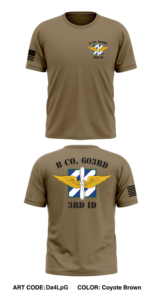 B Co, 603rd, 3rd ID Store 1 Core Men's SS Performance Tee - Da4LpG