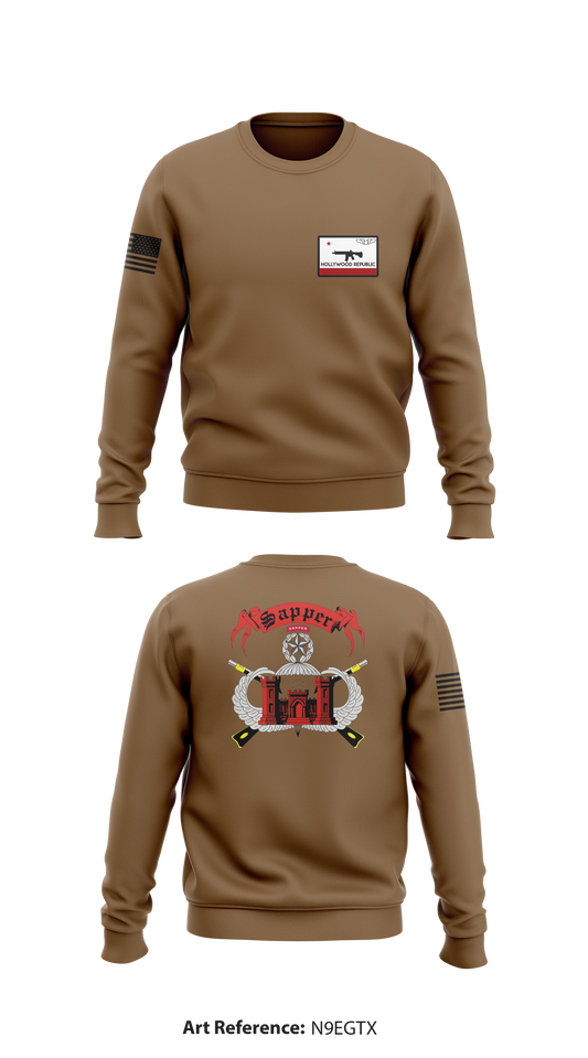 Hollywood powder co Store 1 Core Men's Crewneck Performance Sweatshirt - n9eGTx