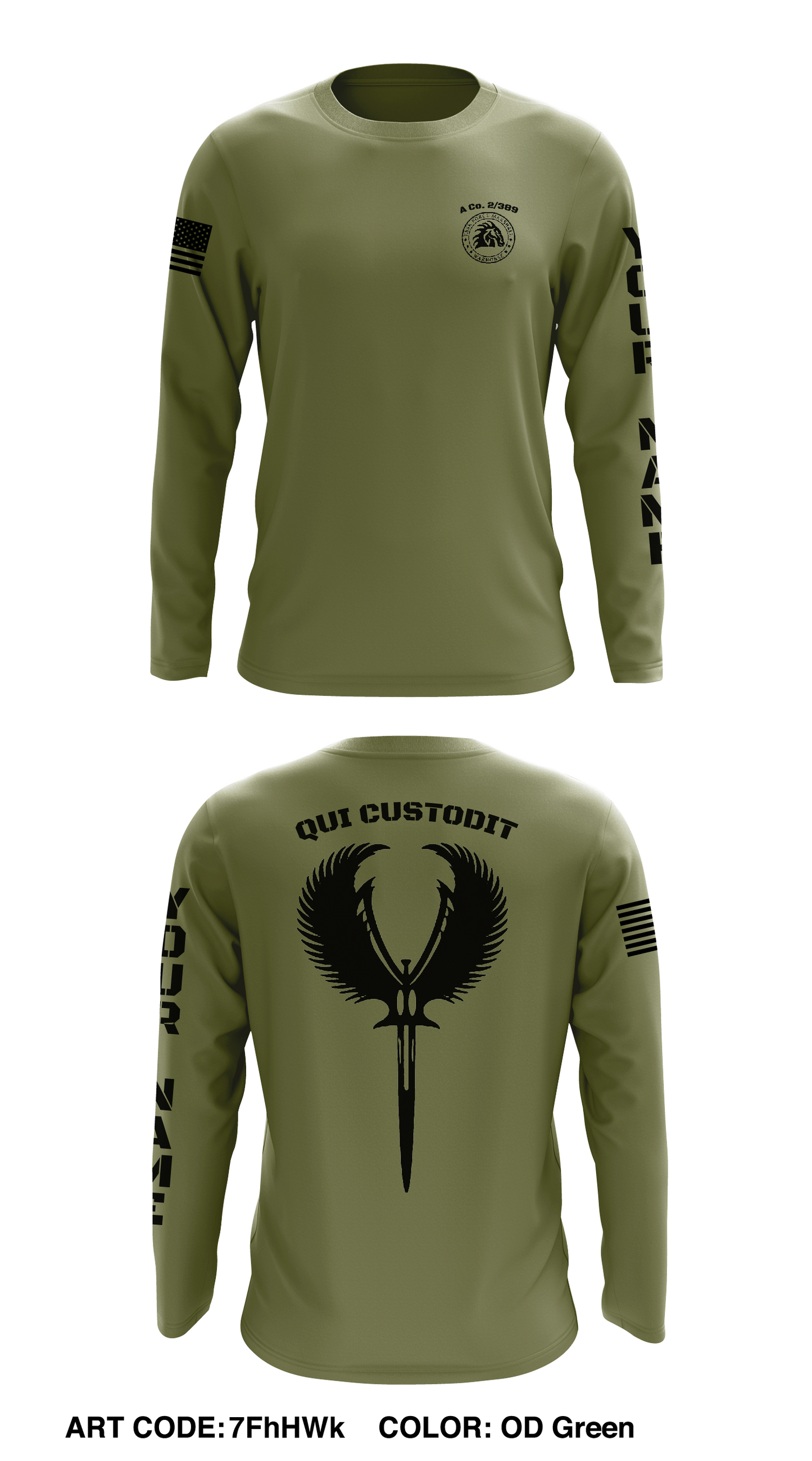 Alpha Co. 2/389 Store 1 Core Men's LS Performance Tee - 7FhHWk