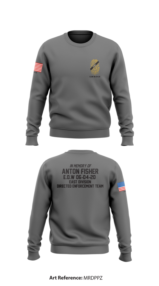 DIRECTED ENFORCEMENT TEAM EAST DIVISION Store 1 Core Men's Crewneck Performance Sweatshirt - mRdPpZ