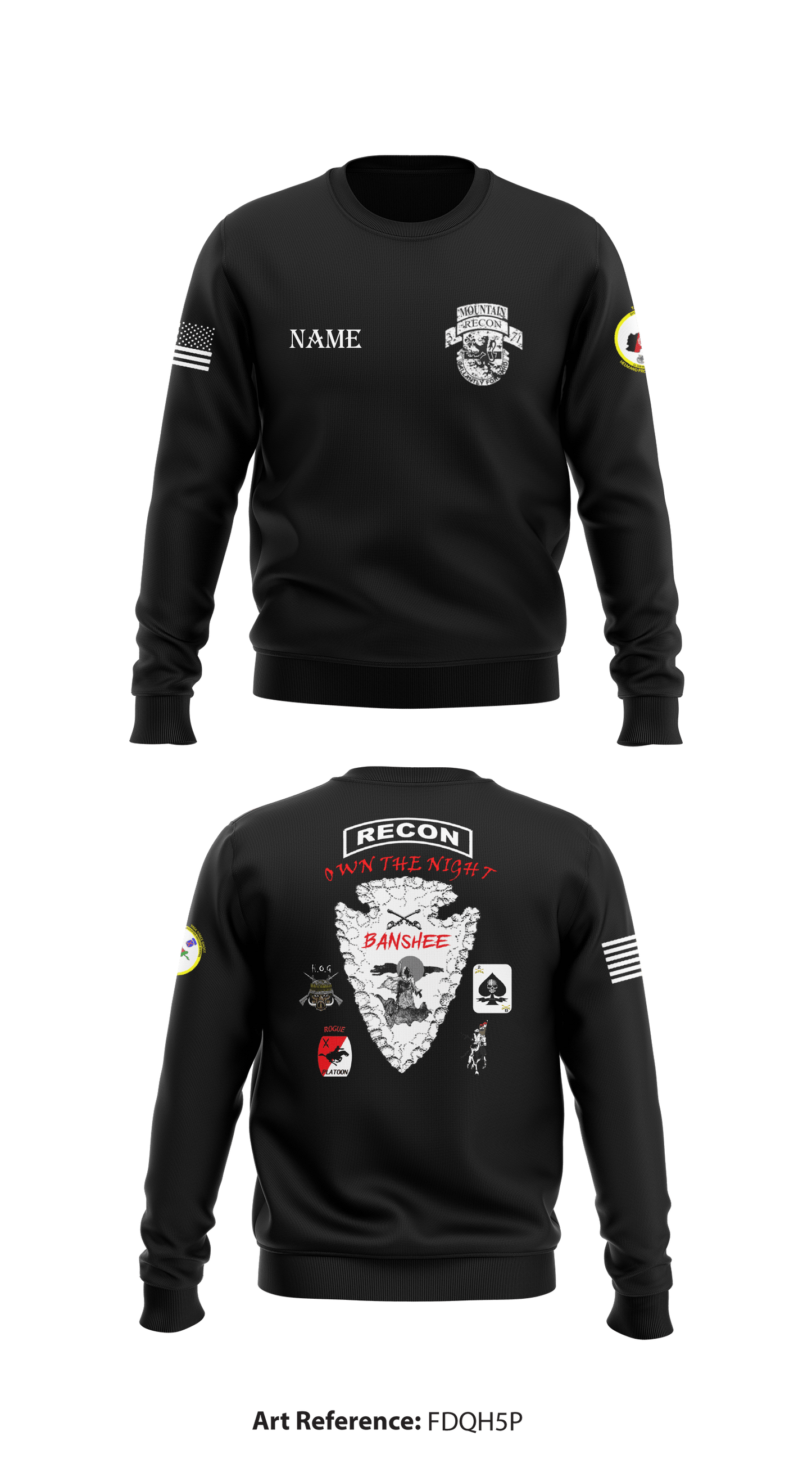 Banshee Troop, 3-71 Cavalry Store 1 Core Men's Crewneck Performance Sweatshirt - fDQh5p