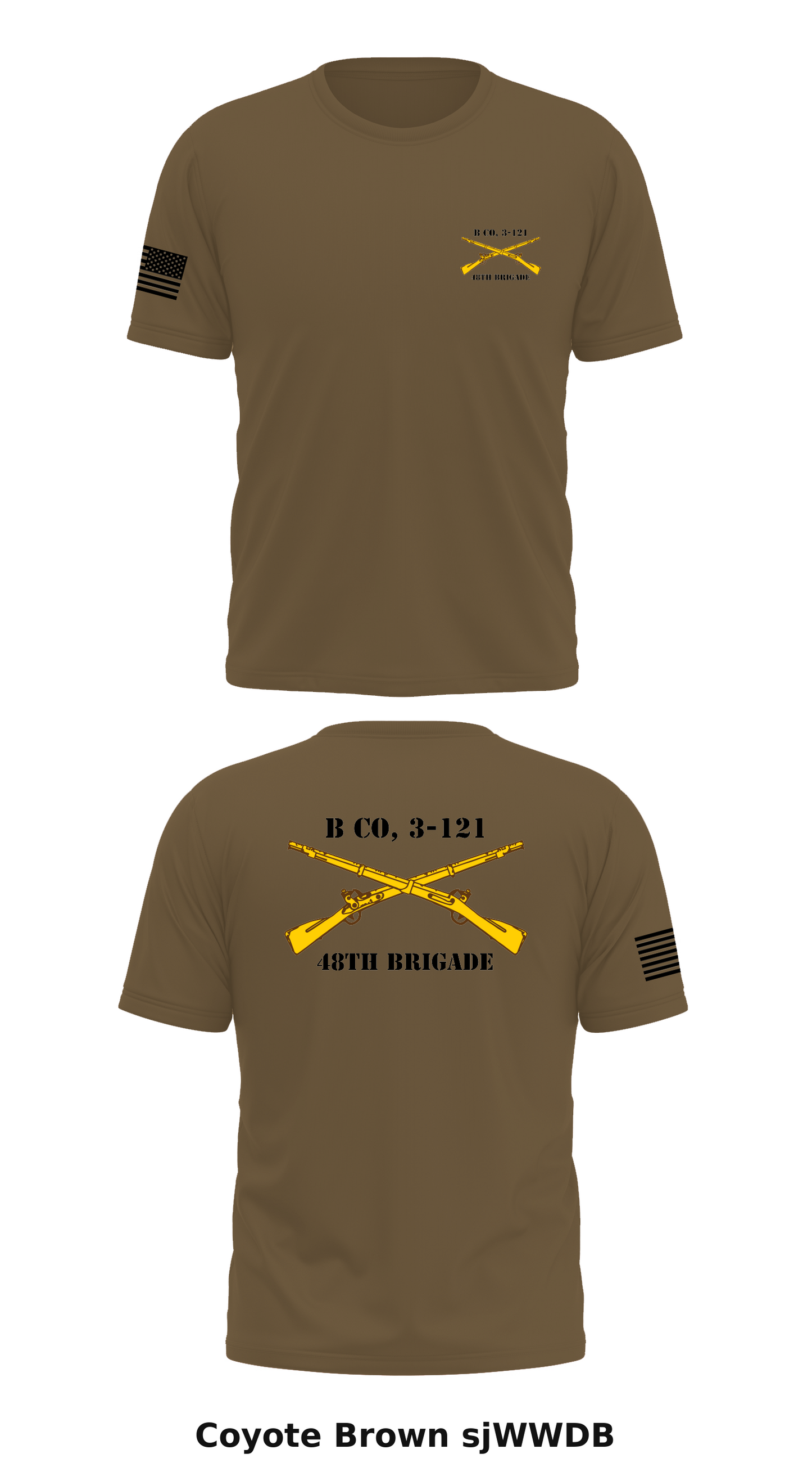 B Co, 3-121, 48th Brigade Store 1 Core Men's SS Performance Tee - sjWWDB