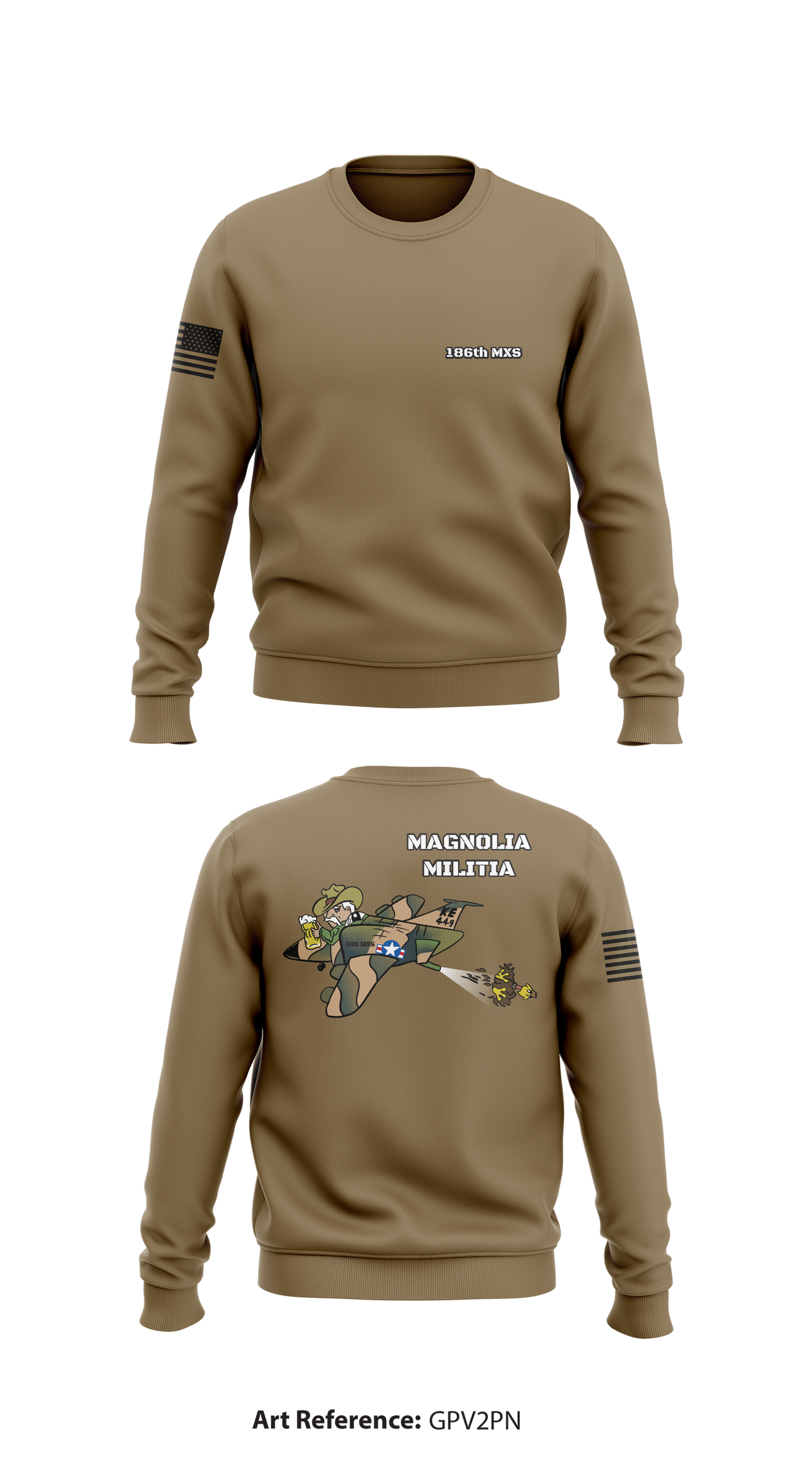 186th MXS Store 1 Core Men's Crewneck Performance Sweatshirt - gPV2pn