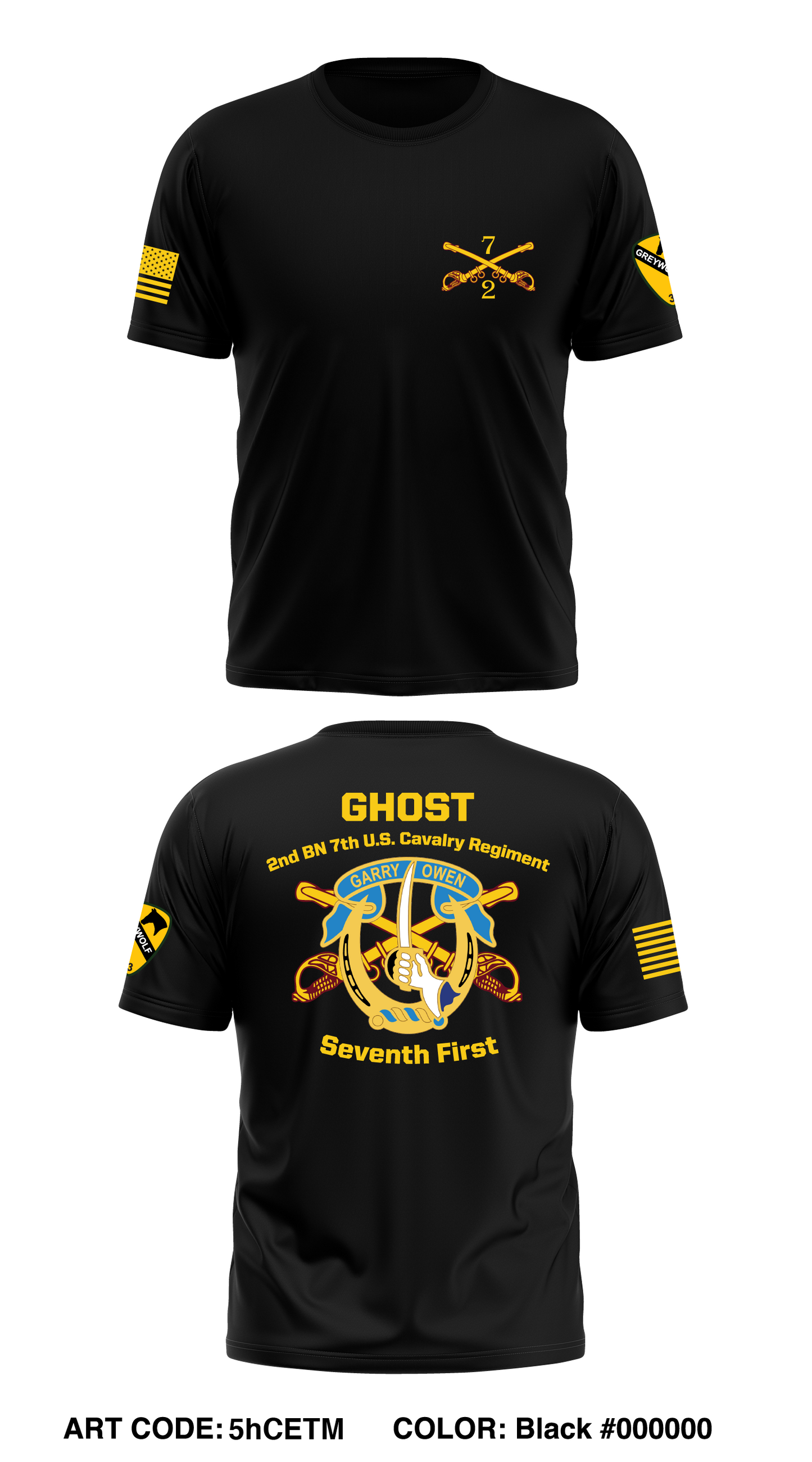 2-7 CAV, GHOST BN Store 1 Core Men's SS Performance Tee - 5hCETM