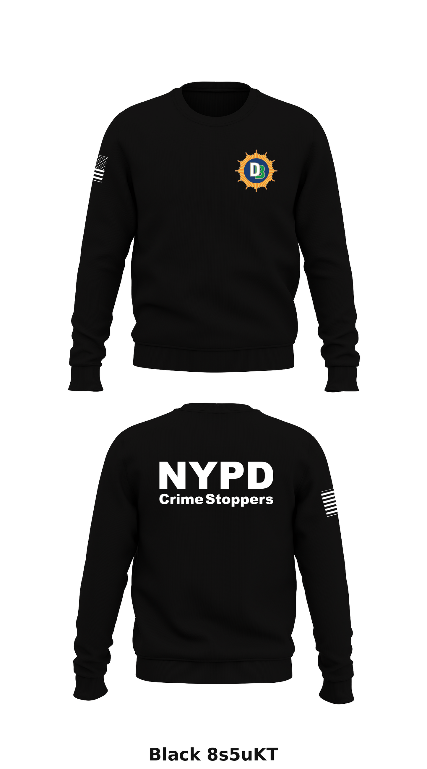 NYPDCrimeStoppers Store 1 Core Men's Crewneck Performance Sweatshirt - 8s5uKT