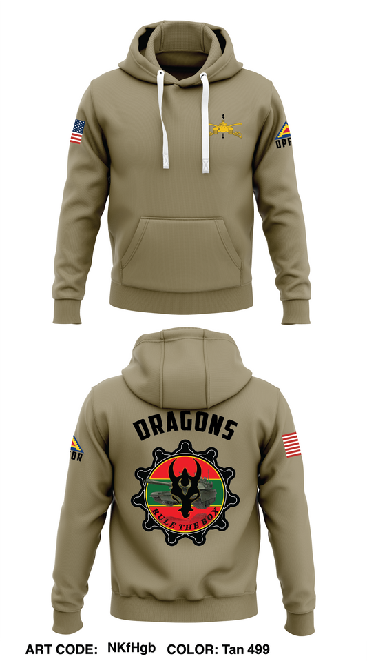 D Co, 1-4 IN REGT Store 1  Core Men's Hooded Performance Sweatshirt - NKfHgb