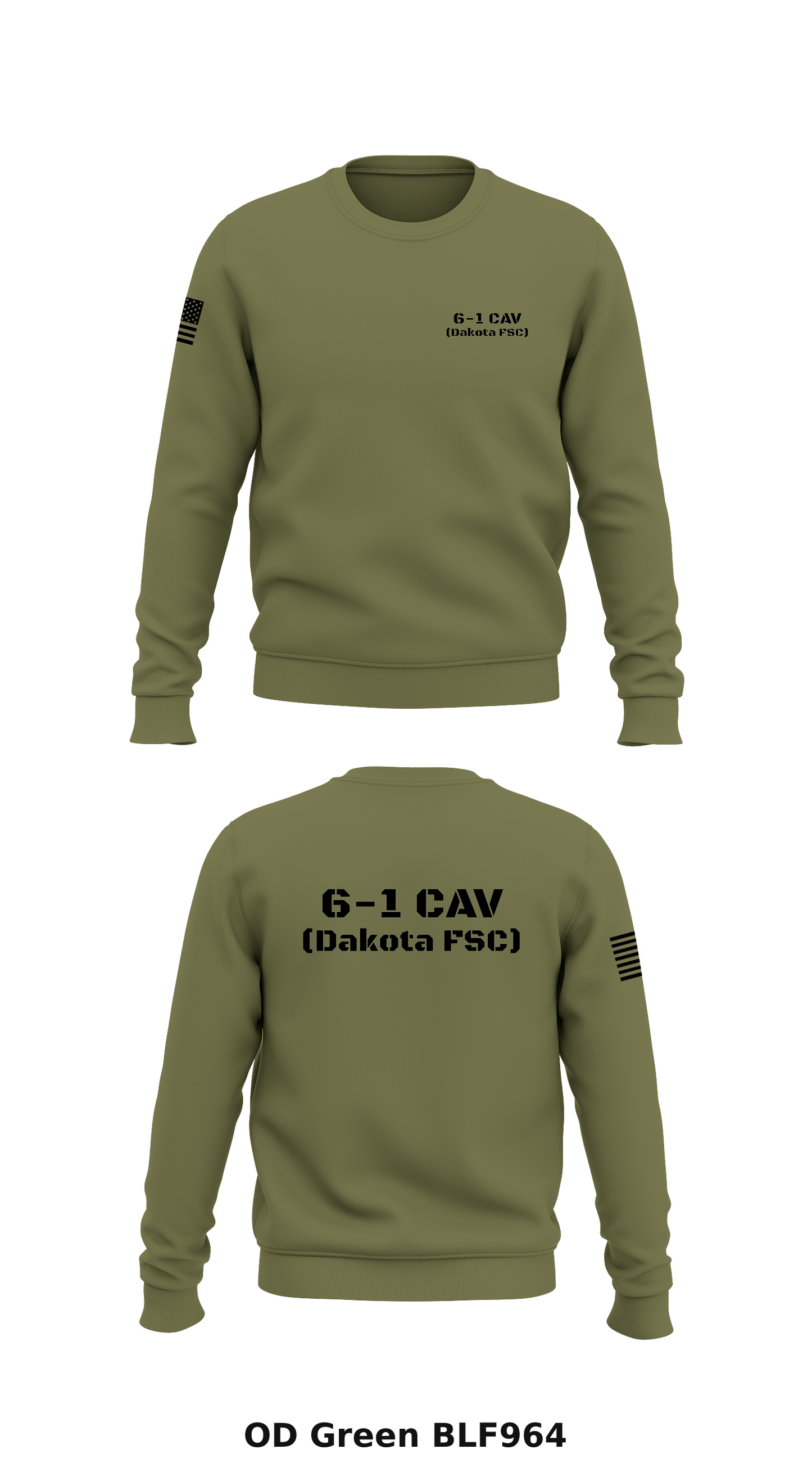 6-1 CAV ( Dakota FSC ) Store 1 Core Men's Crewneck Performance Sweatshirt - BLF964