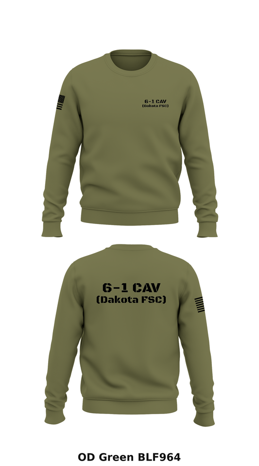 6-1 CAV ( Dakota FSC ) Store 1 Core Men's Crewneck Performance Sweatshirt - BLF964