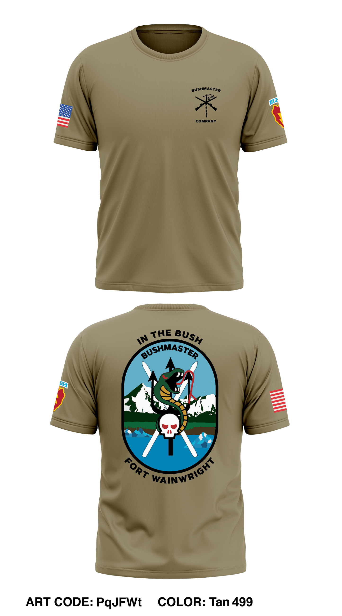 Bushmaster Company, 3-21 Infantry Regiment Store 1 Core Men's SS Performance Tee - PqJFWt