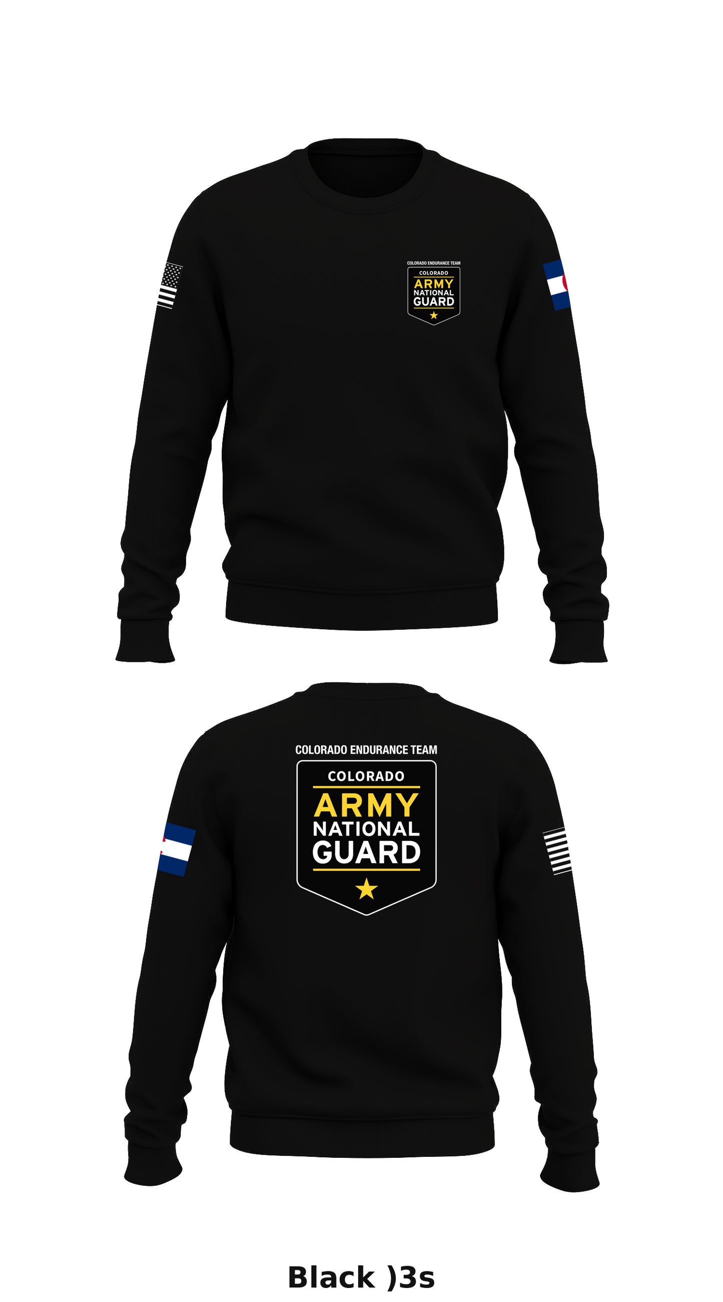 Colorado National Guard Endurance Team Store 1 Core Men's Crewneck Performance Sweatshirt - )3s