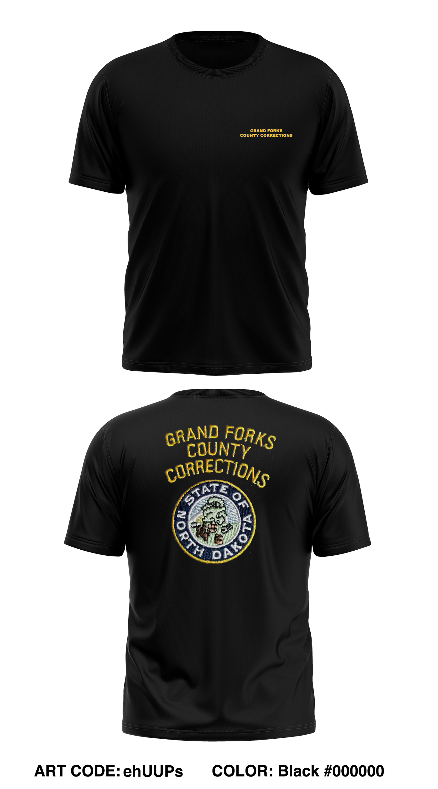 Grand Forks County Corrections Store 1 Core Men's SS Performance Tee -  ehUUPs