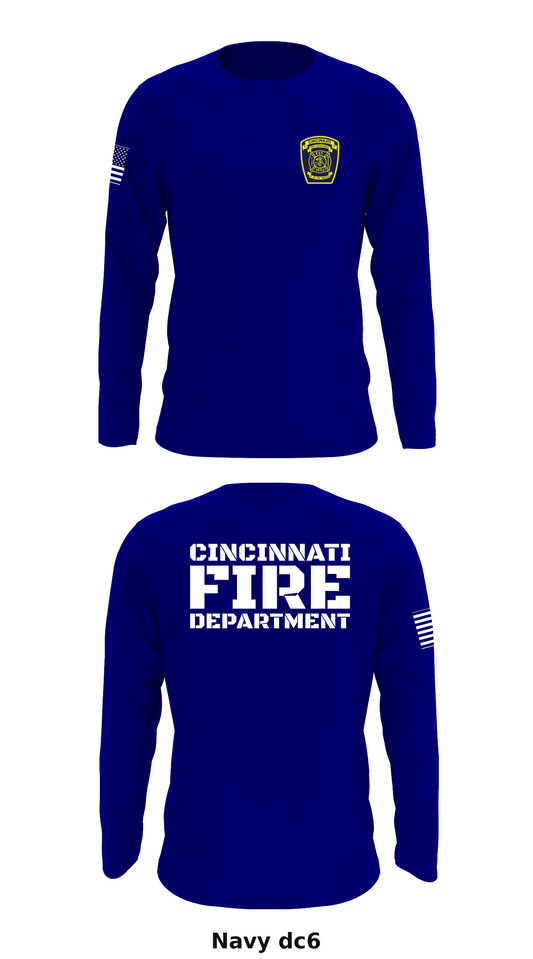 Cincinnati Fire Department Store 1 Core Men's LS Performance Tee - dc6