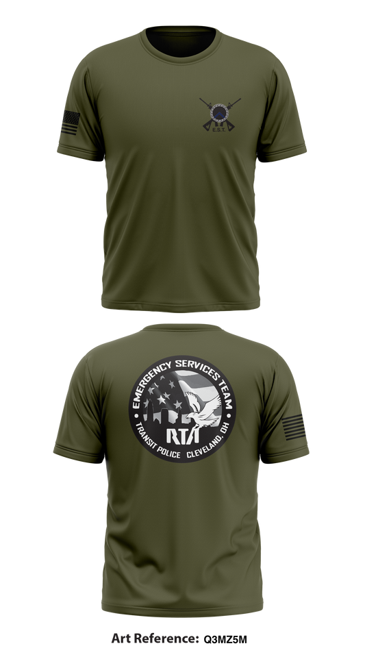 GCRTA Emergency Service Team (EST) Store 1 Core Men's SS Performance Tee - Q3mZ5M