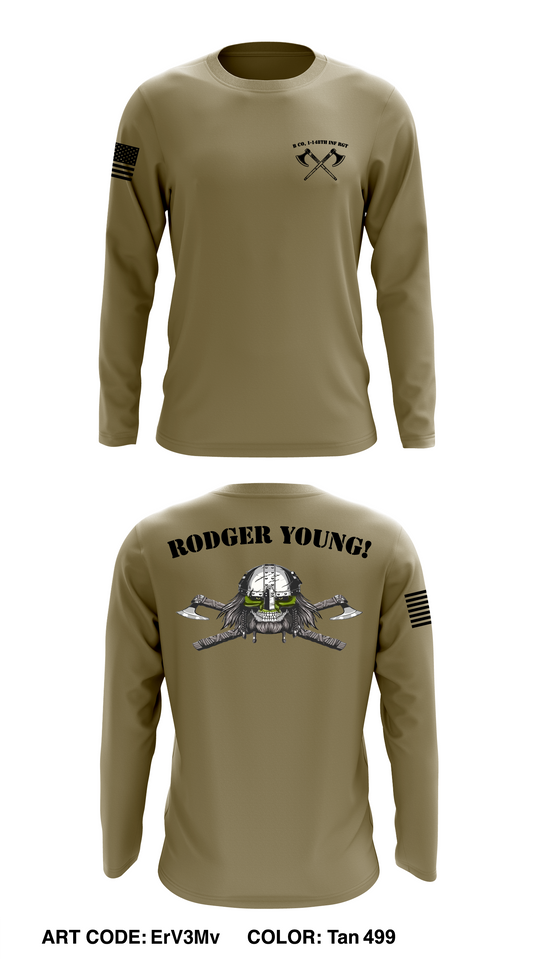 B Co, 1-148th INF RGT Store 1 Core Men's LS Performance Tee - ErV3Mv