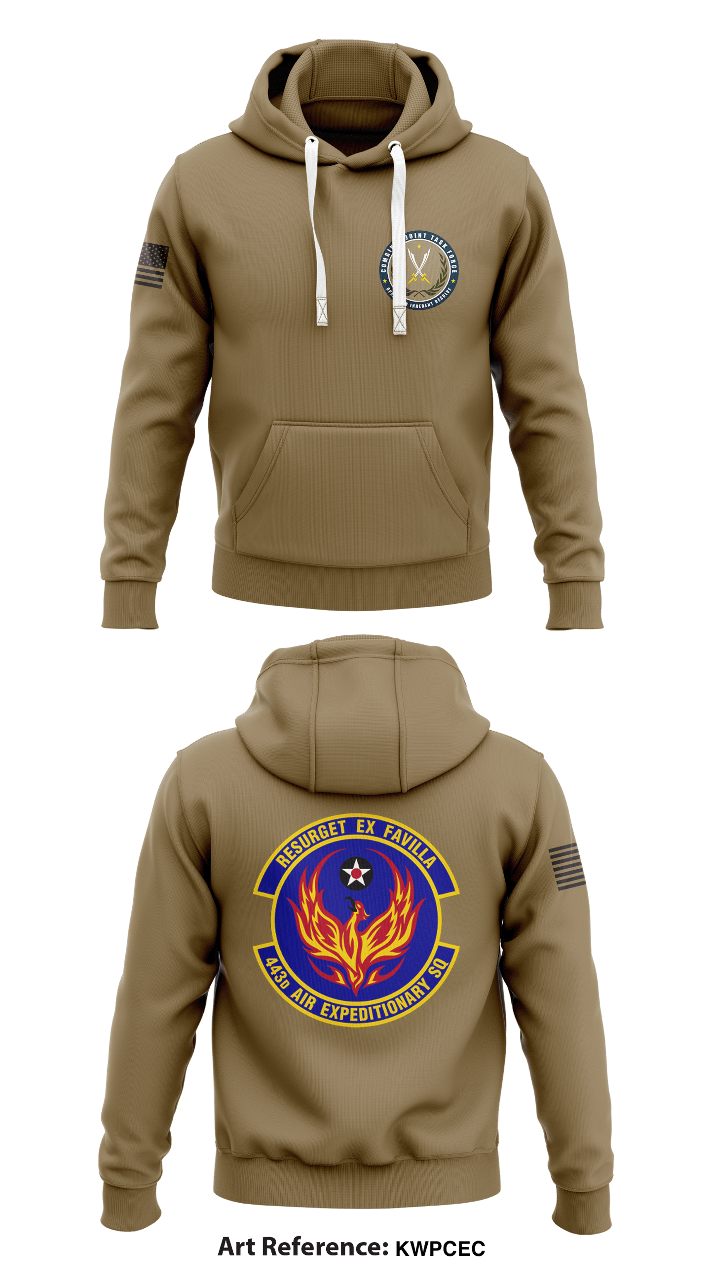 443D Air Expeditionary Sq Store 1  Core Men's Hooded Performance Sweatshirt - KWPCEC