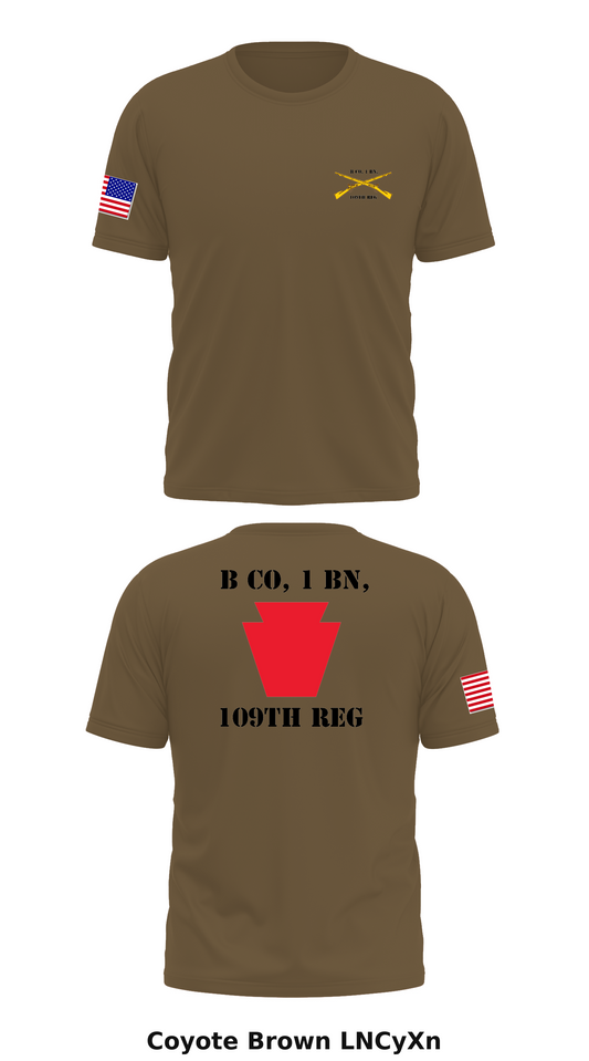 B Co, 1 BN, 109th REG Store 1 Core Men's SS Performance Tee - LNCyXn