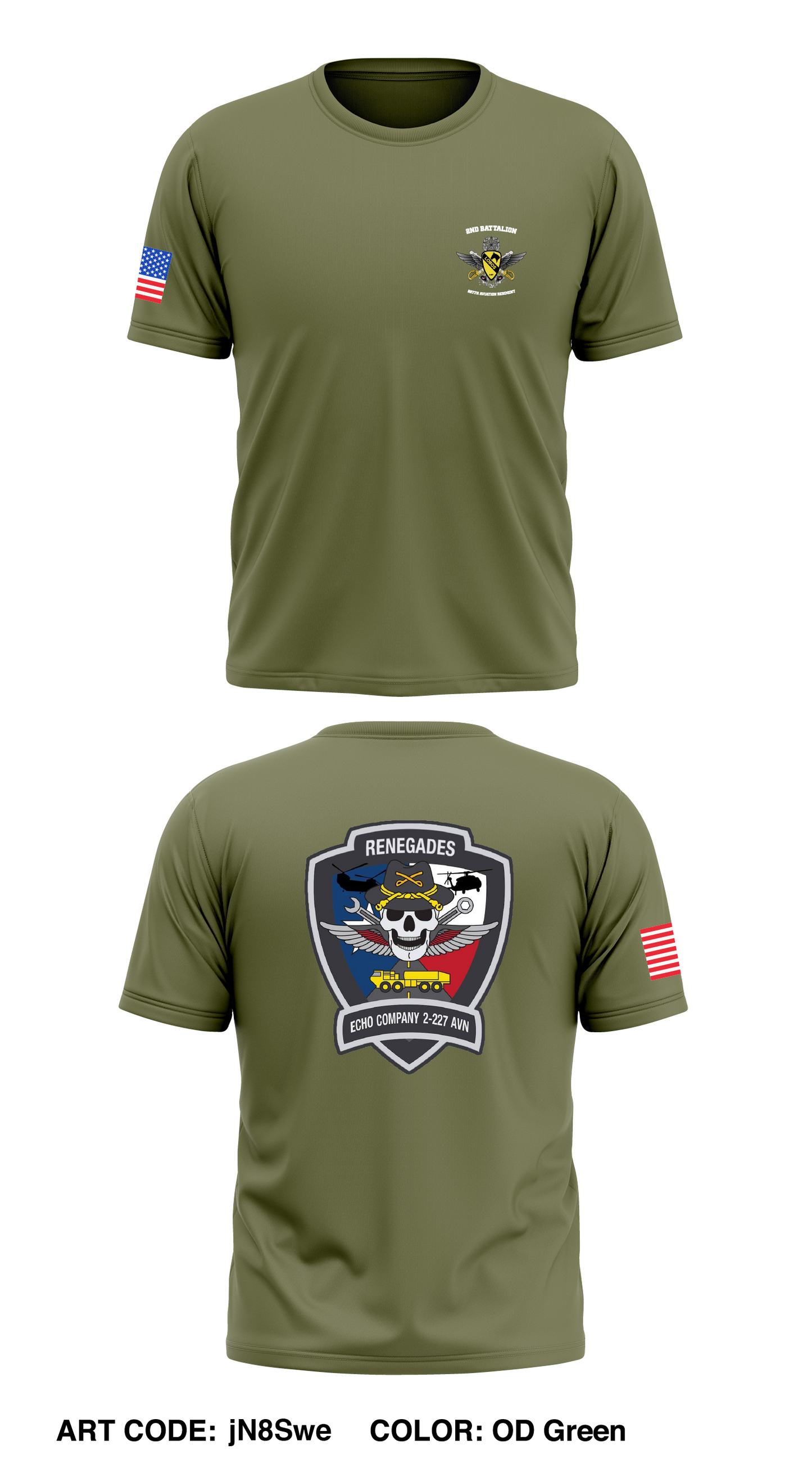 E Co, 2BN, 227th AVN REG Store 1 Core Men's SS Performance Tee - jN8Swe