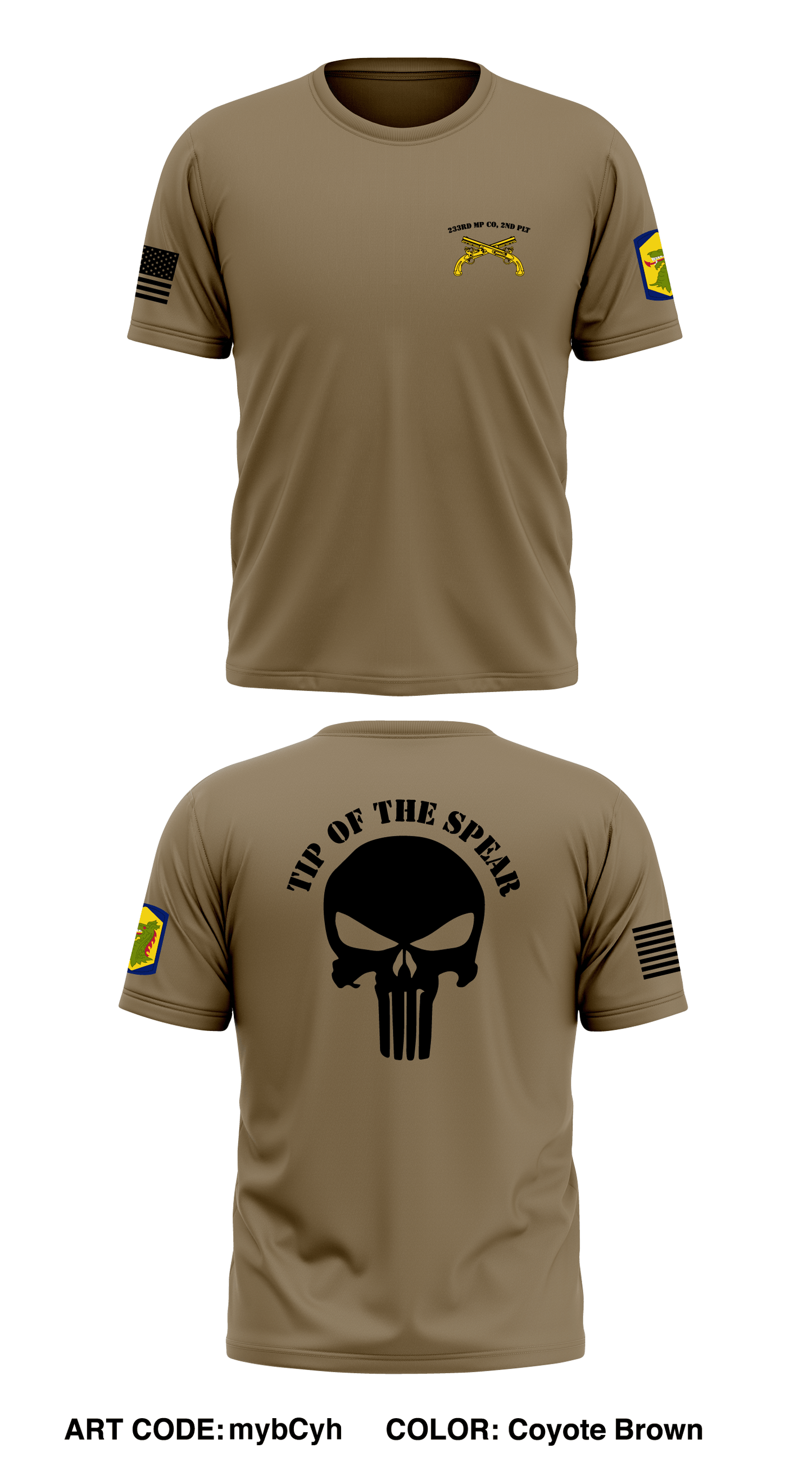 233rd MP Co, 2nd PLT "Punishers" Store 1 Core Men's SS Performance Tee - mybCyh