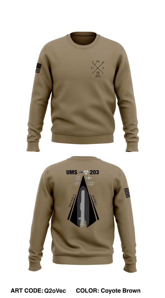 UMS 203 Store 1 Core Men's Crewneck Performance Sweatshirt - Q2oVec