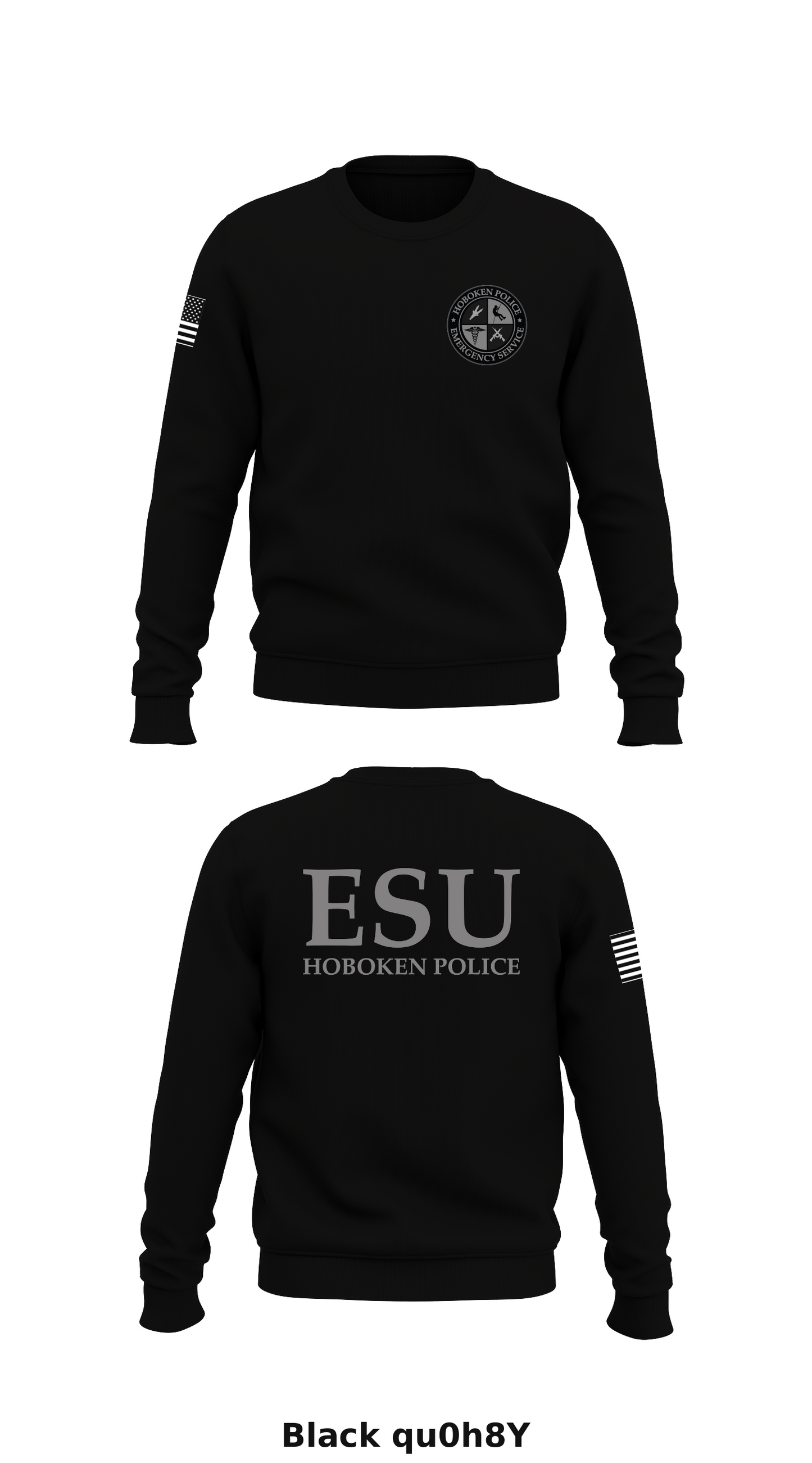 Hoboken Police Emergency Service Unit Store 1 Core Men's Crewneck Performance Sweatshirt - qu0h8Y