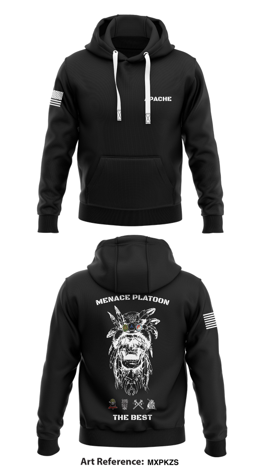 Apache, 1/3D CR Store 1  Core Men's Hooded Performance Sweatshirt - MXpKzs