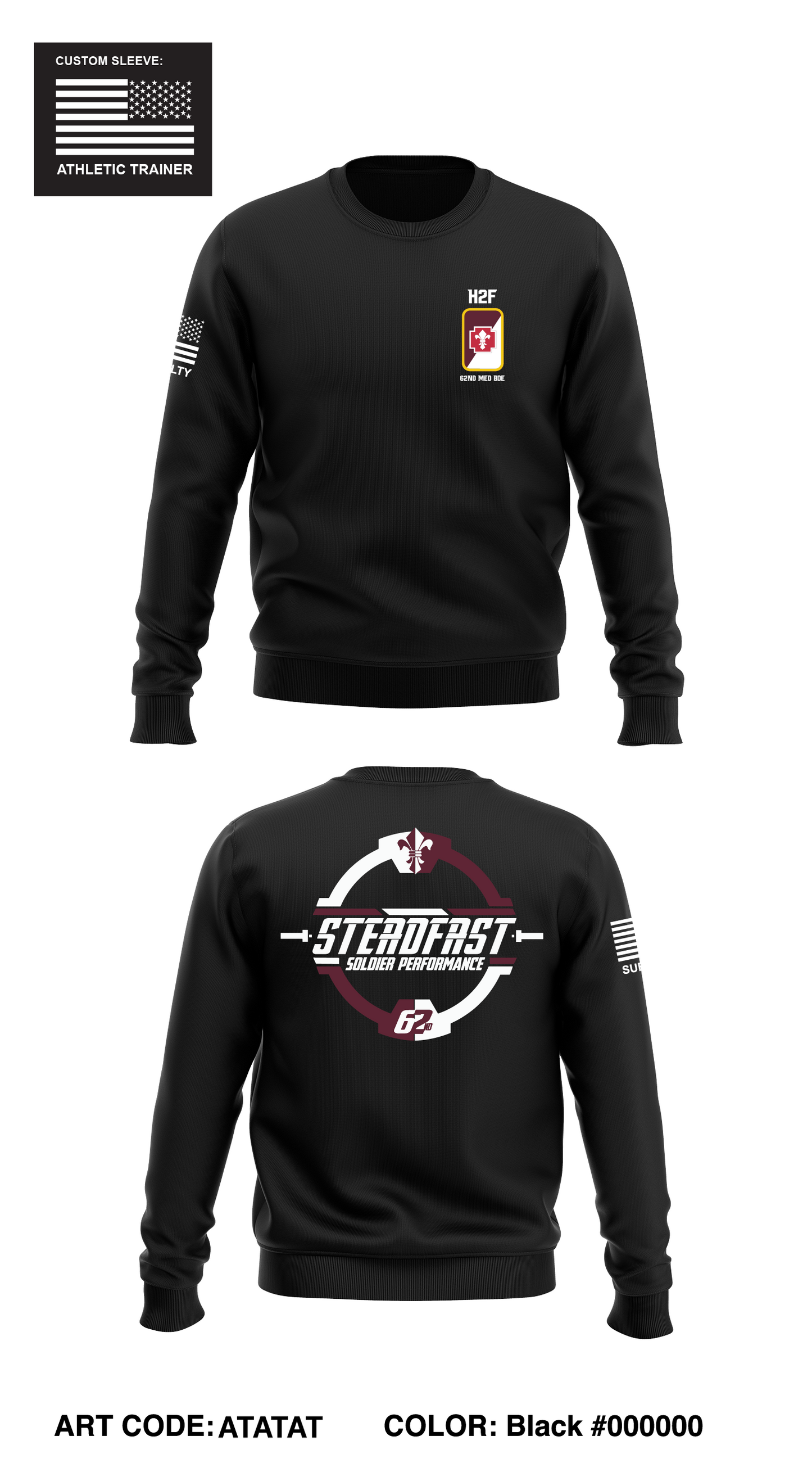 62nd Medical Brigade Store 1 Core Men's Crewneck Performance Sweatshirt - ATATAT