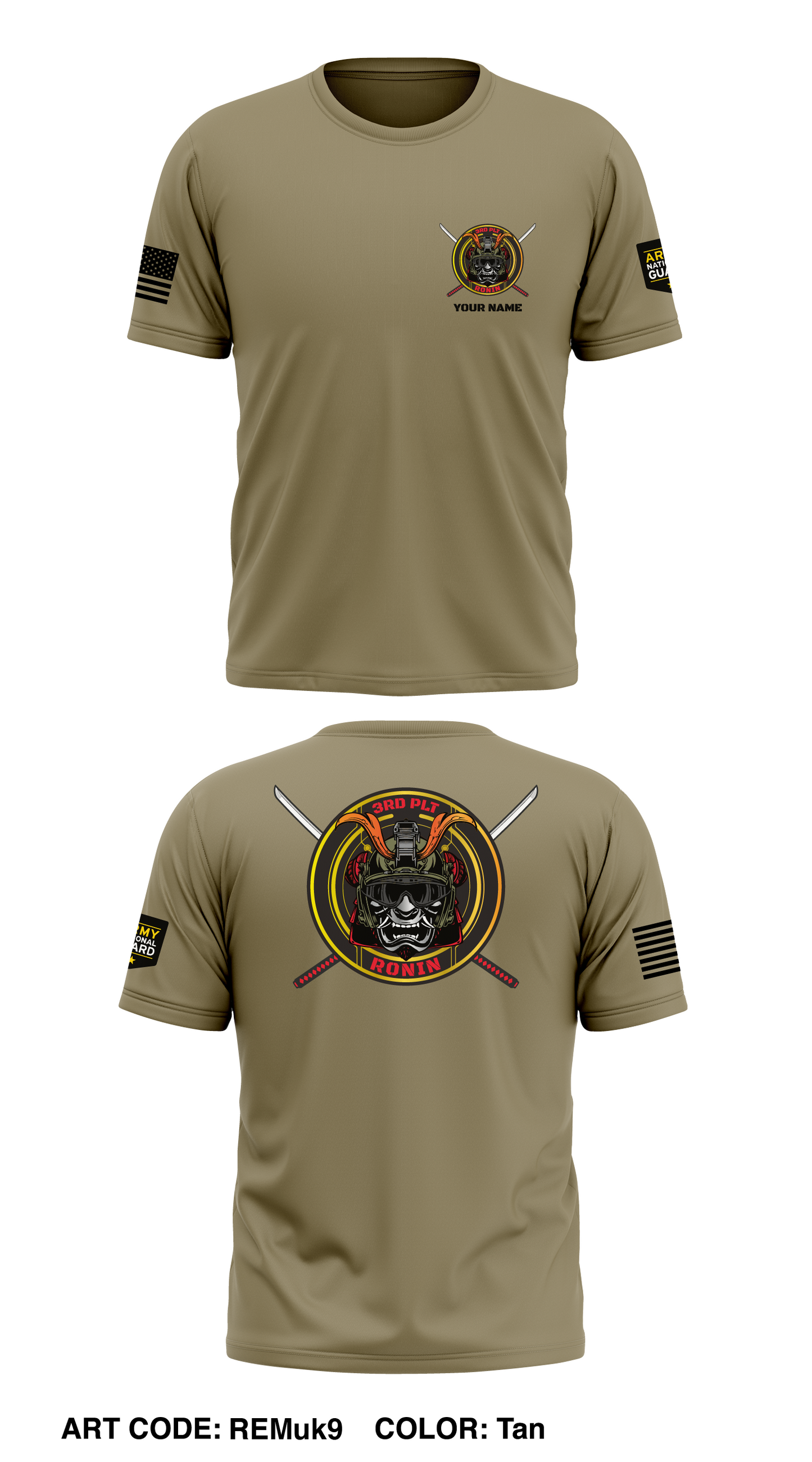 CUSTOM 3rd PLT RONIN Store 1 Core Men's SS Performance Tee - REMuk9