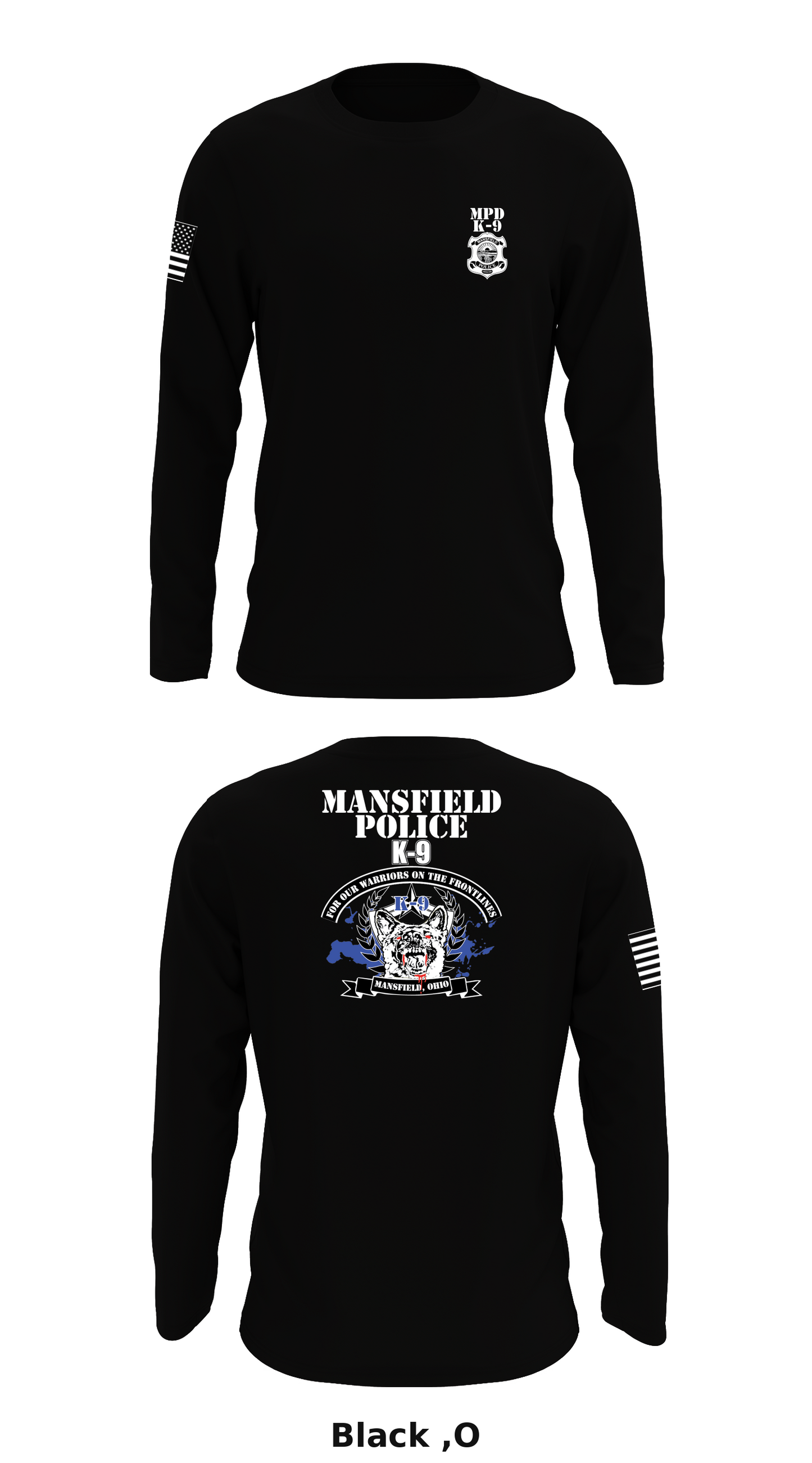 K-9 Police officer Store 1 Core Men's LS Performance Tee - ,O]