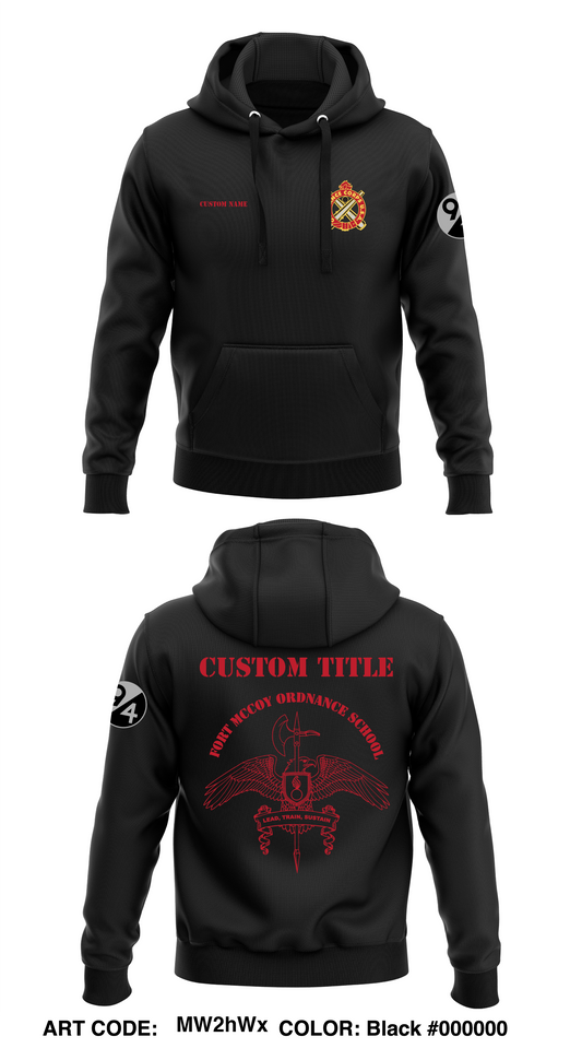 Fort McCoy Ordnance School Store 1  Core Men's Hooded Performance Sweatshirt - MW2hWx