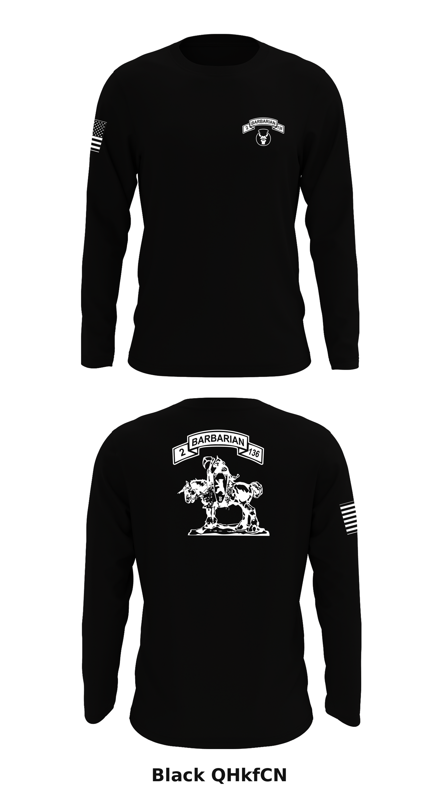 2-136 B Co Store 1 Core Men's LS Performance Tee - QHkfCN