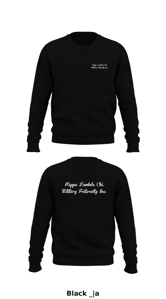 Kappa Lambda Chi, Military Fraternity Inc. Store 1 Core Men's Crewneck Performance Sweatshirt - _|a
