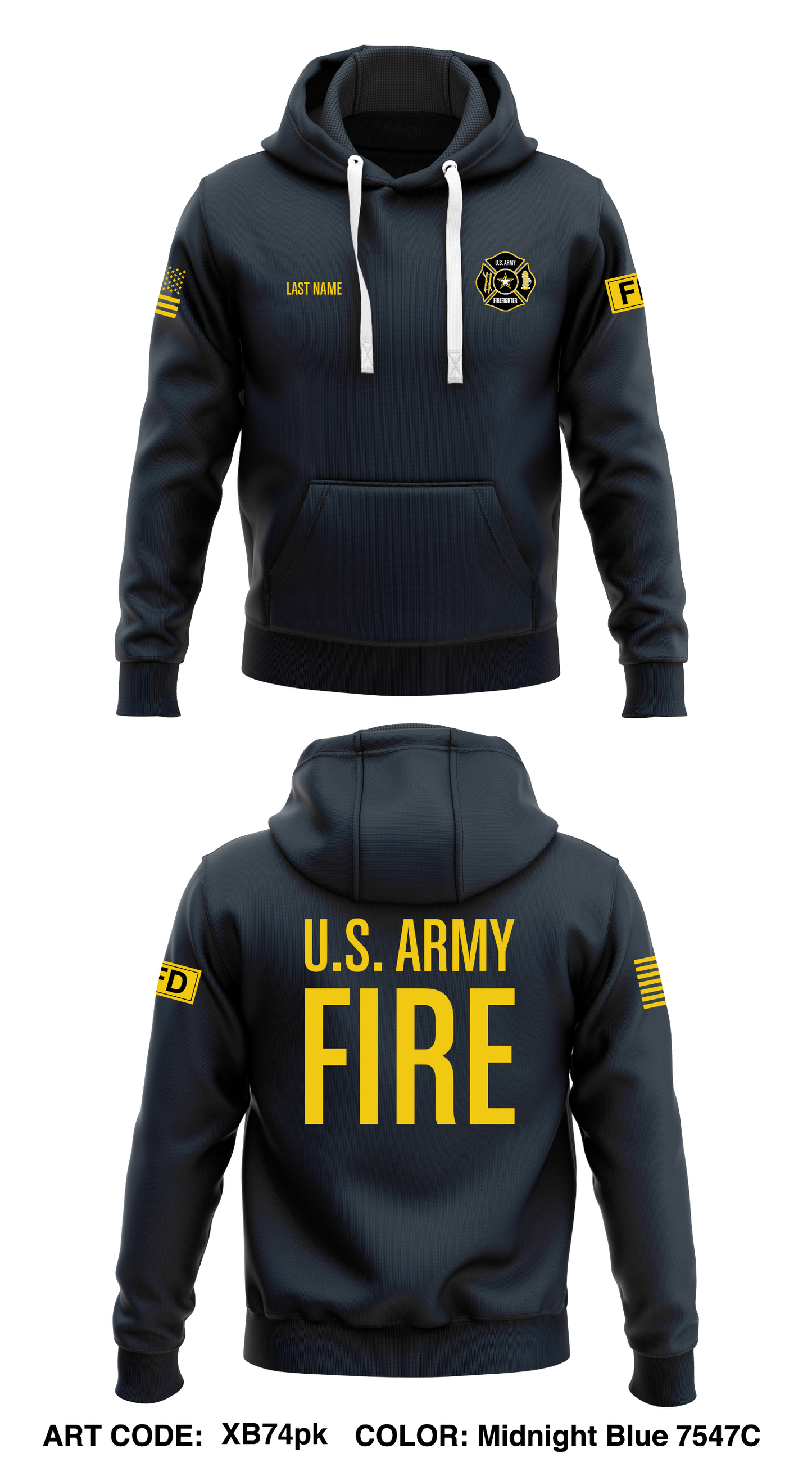 CUSTOM - 63D Firefighters Store 1  Core Men's Hooded Performance Sweatshirt - XB74pk
