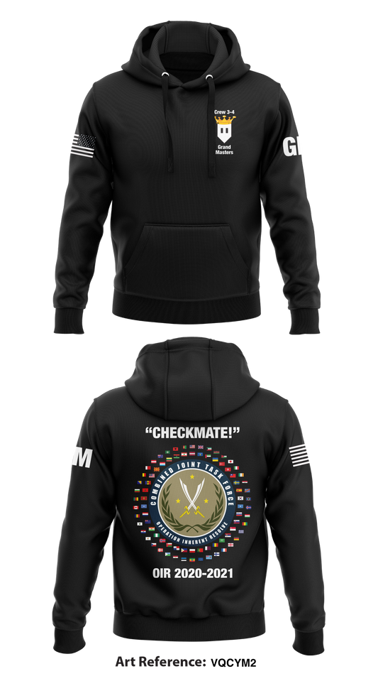 Crew 34, DET 3, 1st Space BDE Store 1  Core Men's Hooded Performance Sweatshirt - VqcYM2