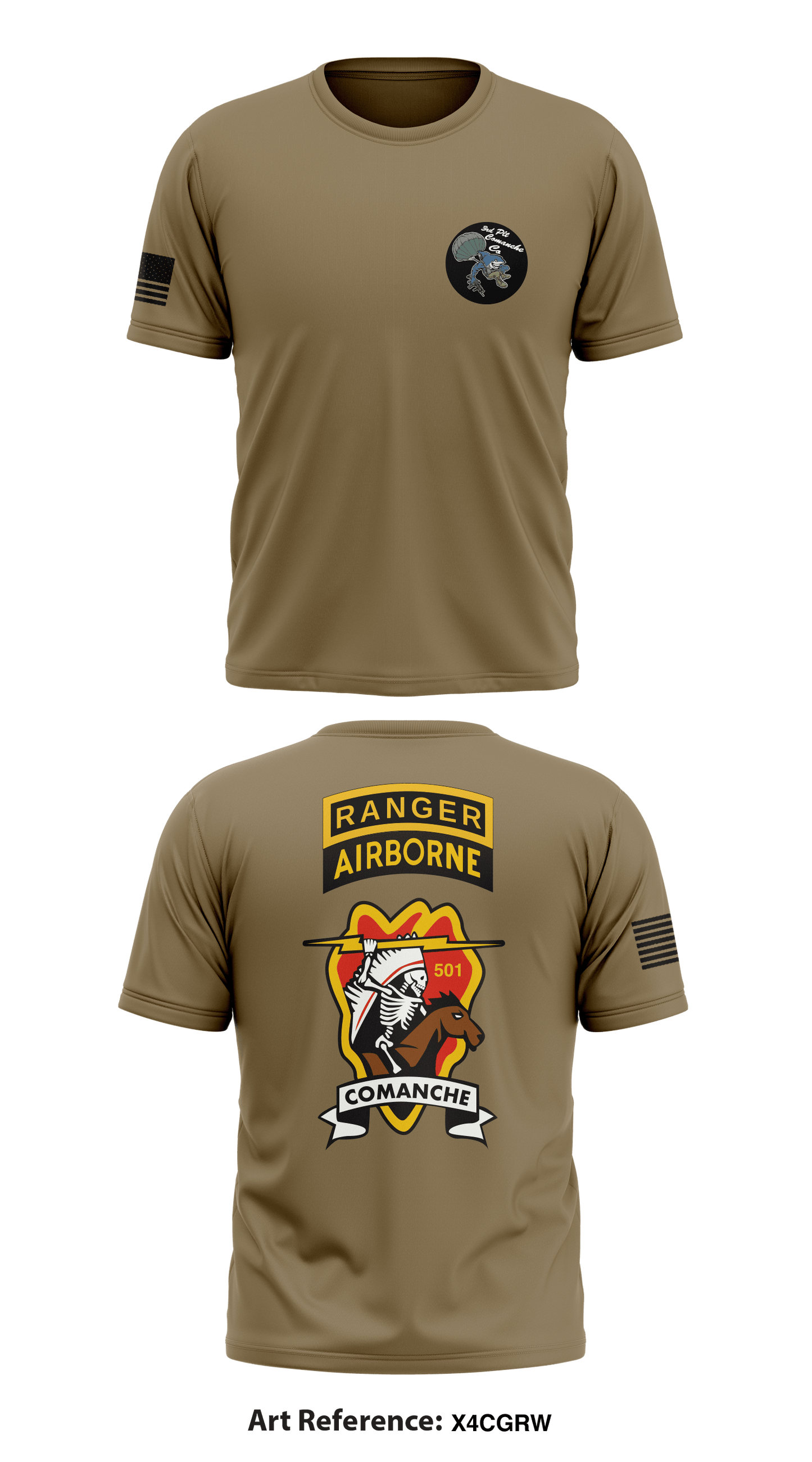 3rd Platoon Comanche Company Store 1 Core Men's SS Performance Tee - x4CGRW