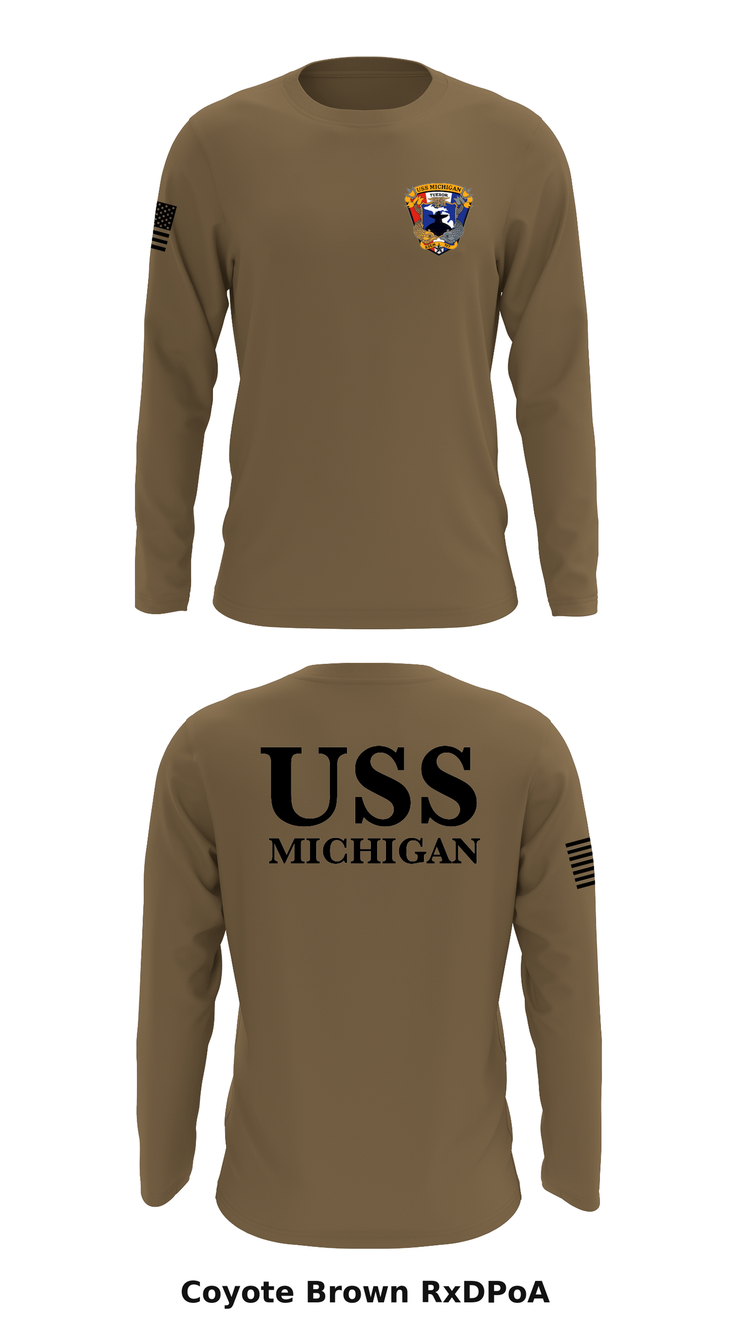 USS Michigan Store 1 Core Men's LS Performance Tee - RxDPoA