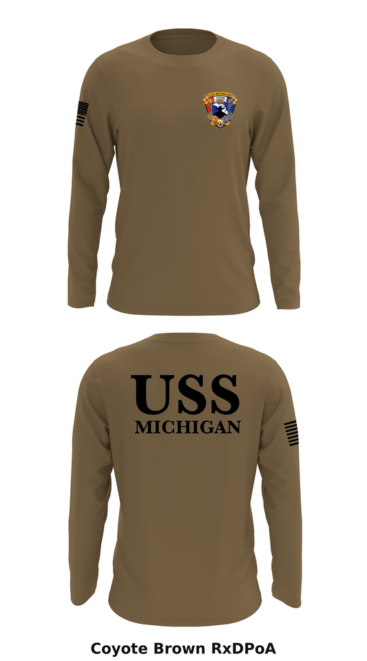 USS Michigan Store 1 Core Men's LS Performance Tee - RxDPoA