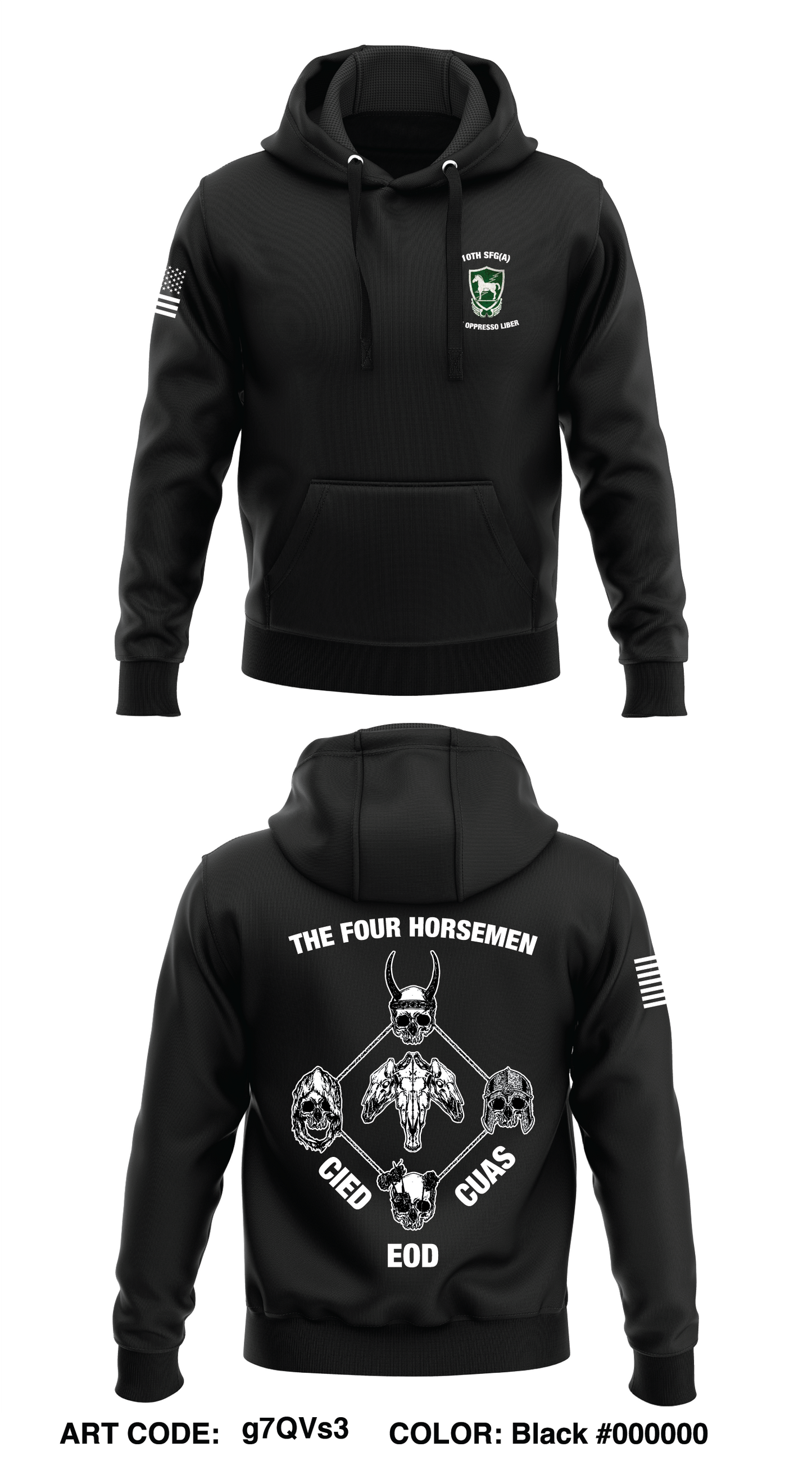 1th SFG(A) EOD Det Store 1  Core Men's Hooded Performance Sweatshirt - g7QVs3
