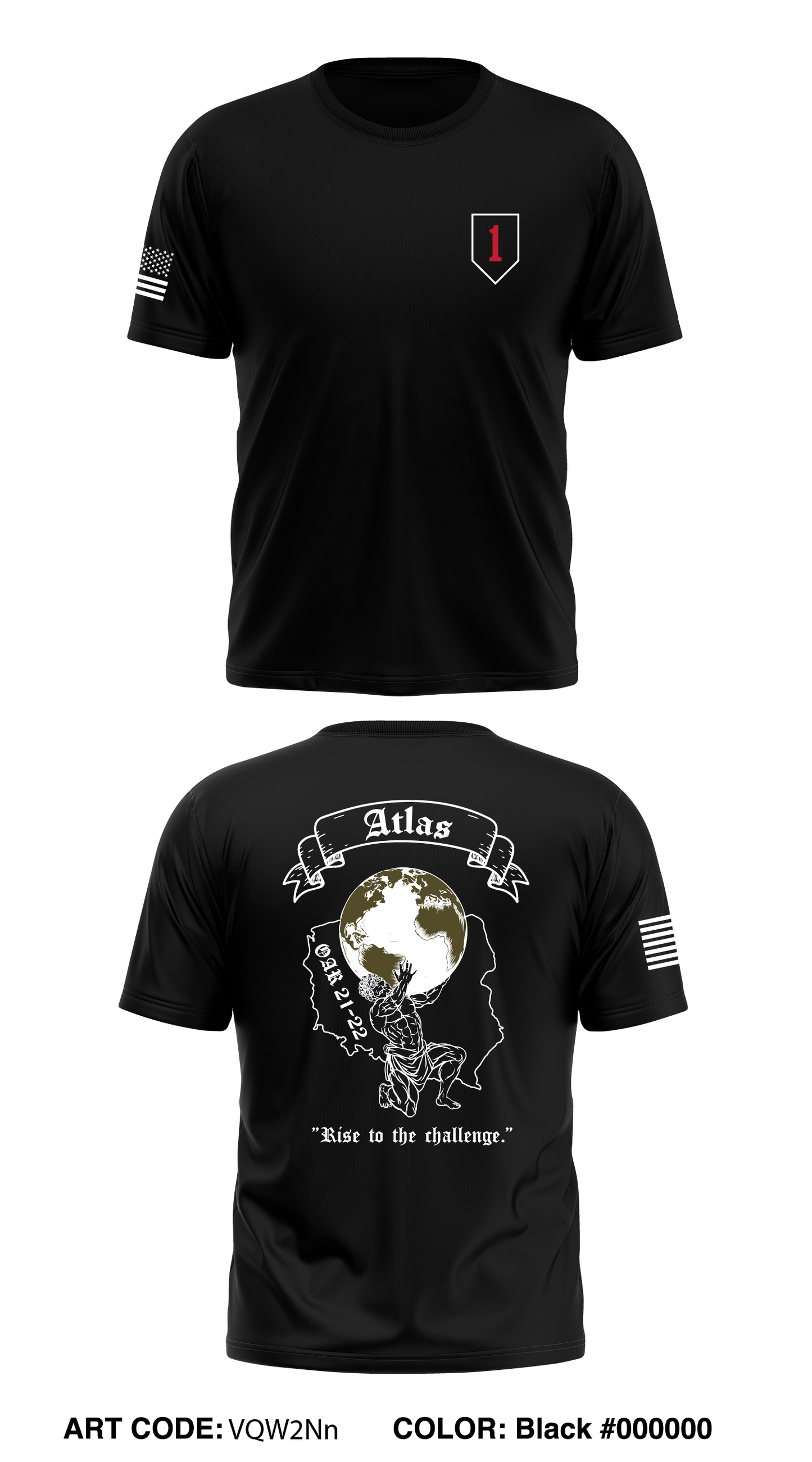 A Co, 101 BSB, 1 ABCT Store 1 Core Men's SS Performance Tee - VQW2Nn
