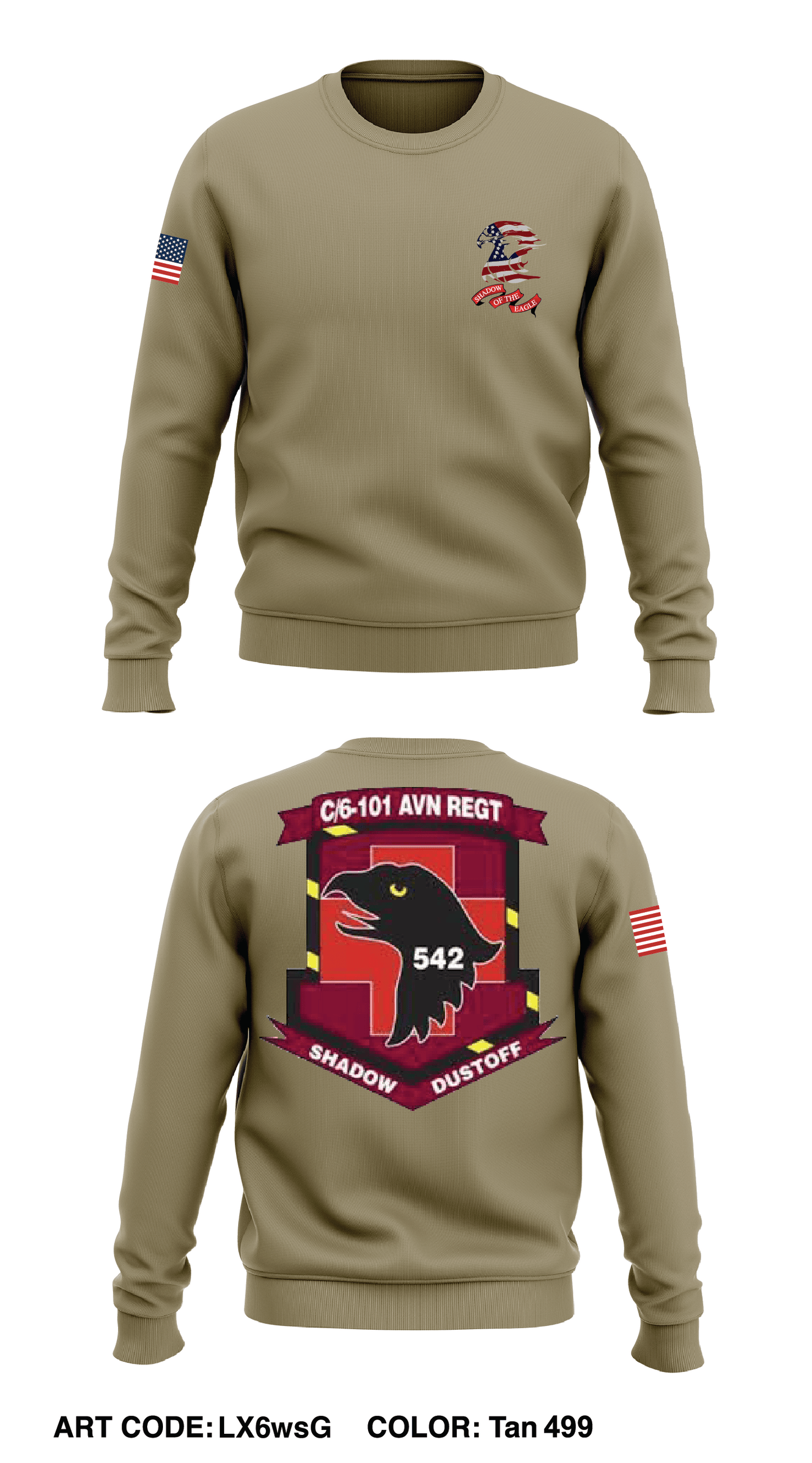 C Co, 6 BN, 101st CAB Store 1 Core Men's LS Performance Tee - LX6wsG