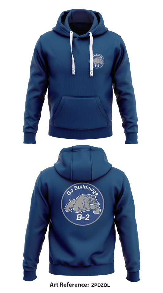 B2 Bulldawgs Store 1  Core Men's Hooded Performance Sweatshirt - ZPDZol