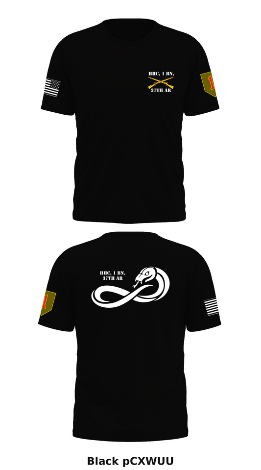 HHC, 1 BN, 37th AR Store 1 Core Men's SS Performance Tee - pCXWUU