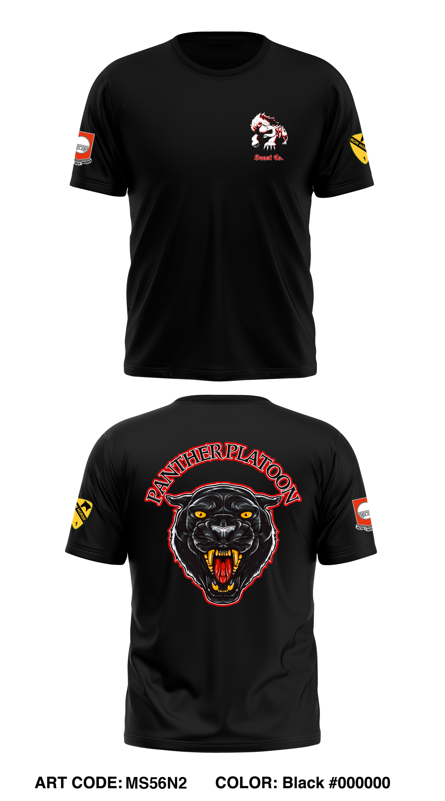 91st BEB, B Co, Panther Platoon Store 1 Core Men's SS Performance Tee - MS56N2