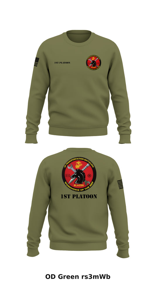 2nd Transportation Battalion Bravo Co 1st Plt Store 1 Core Men's Crewneck Performance Sweatshirt - rs3mWb