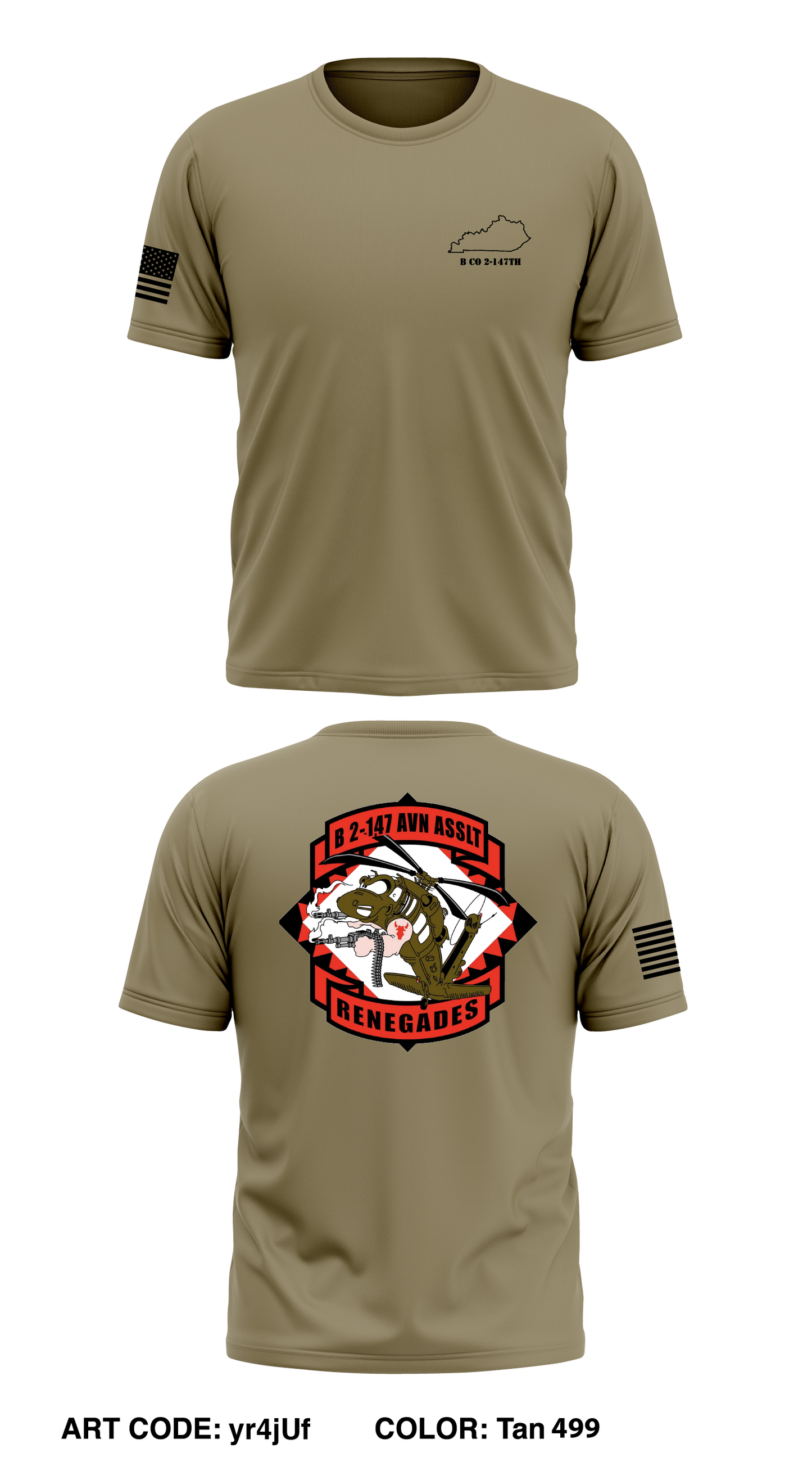 B Co 2-147th Store 1 Core Men's SS Performance Tee - yr4jUf