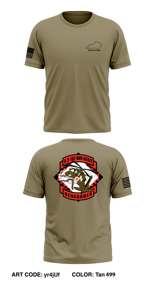 B Co 2-147th Store 1 Core Men's SS Performance Tee - yr4jUf
