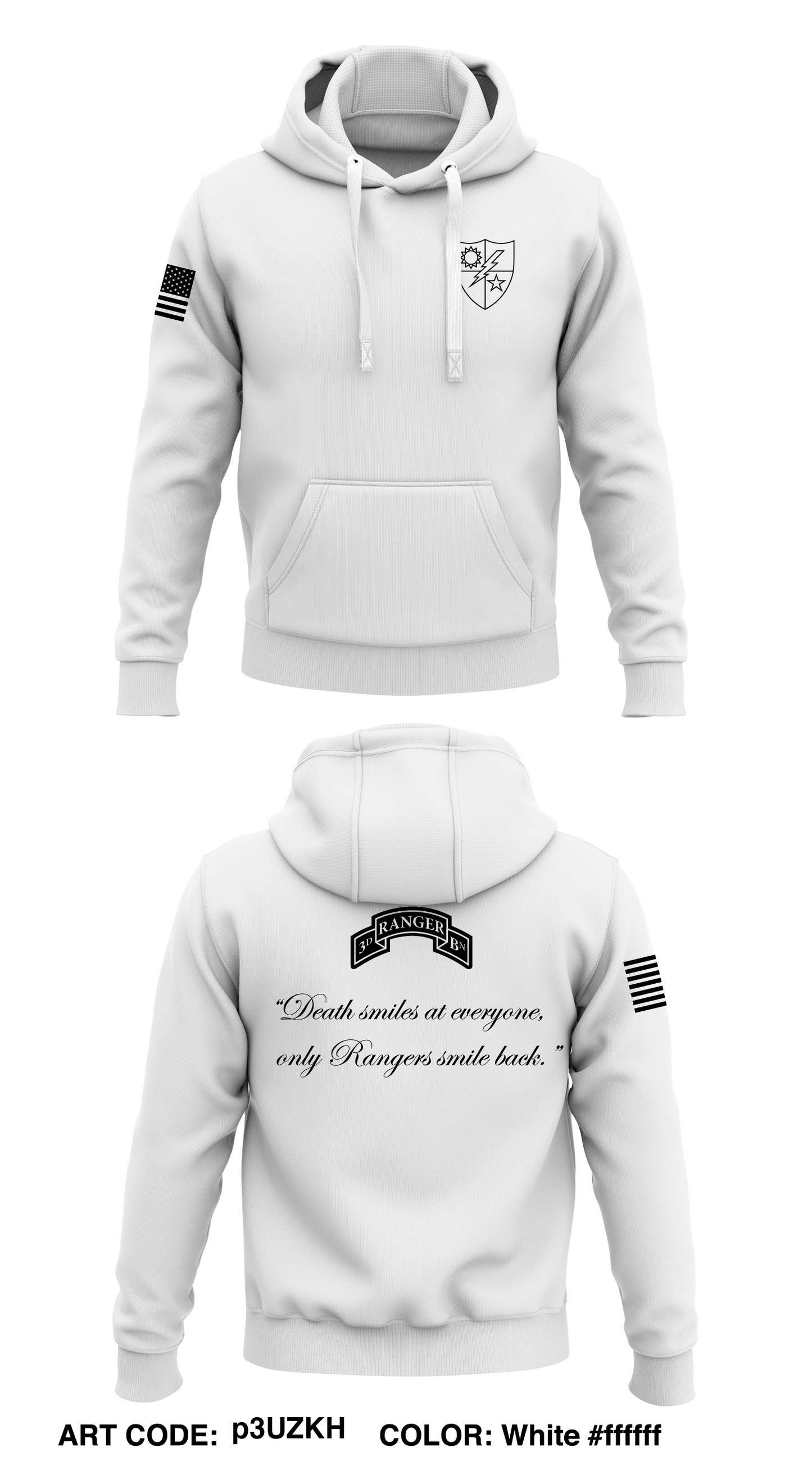3rd Ranger Batt Store 1  Core Men's Hooded Performance Sweatshirt - p3UZKH
