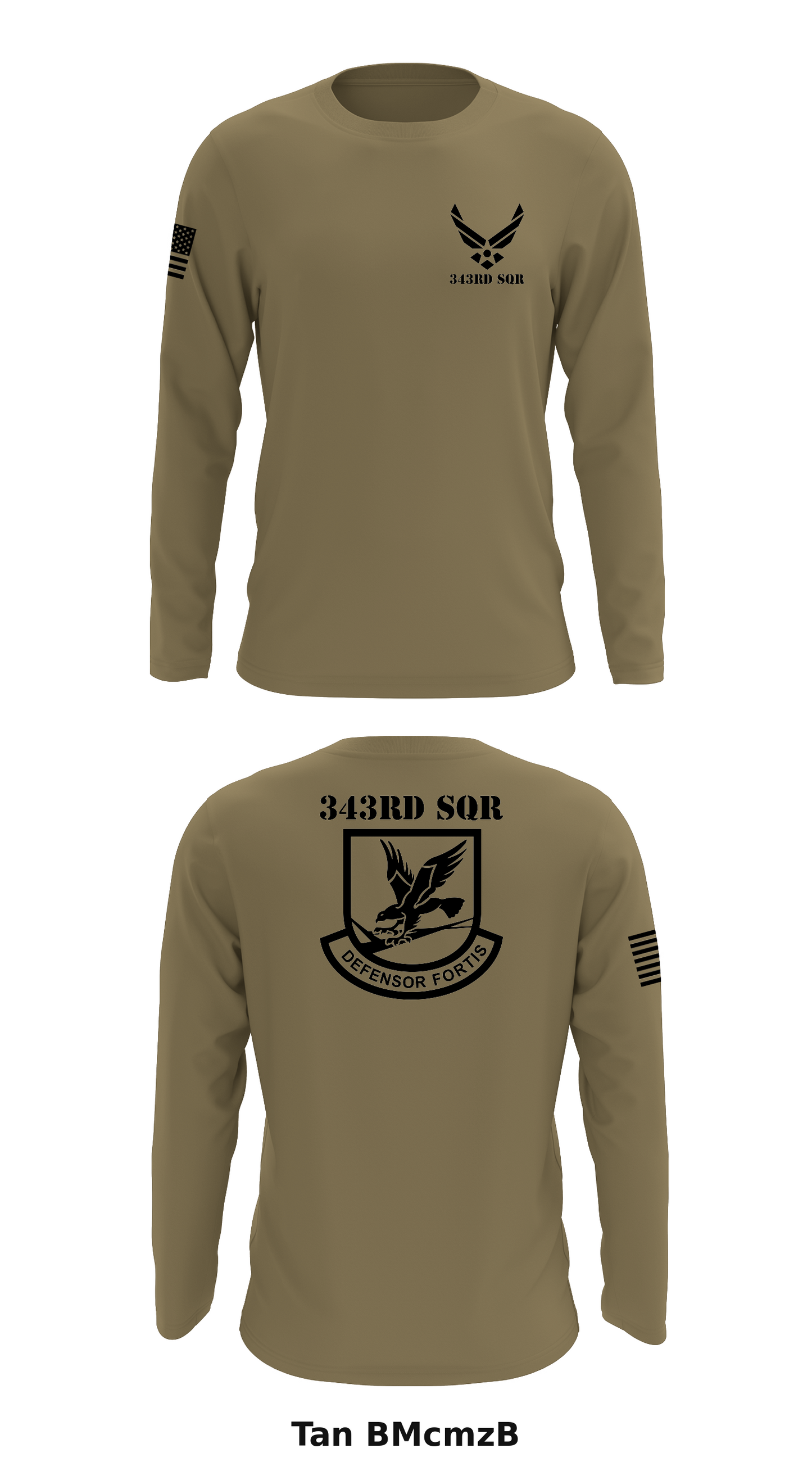 343rd SQR Store 1 Core Men's LS Performance Tee - BMcmzB